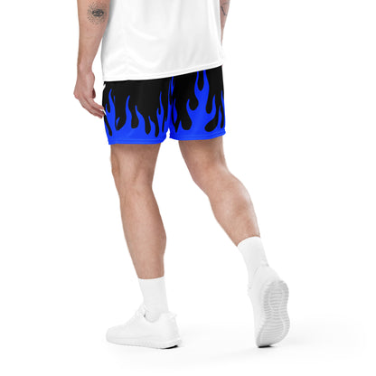 BLUE FLAME MESH SHORTS