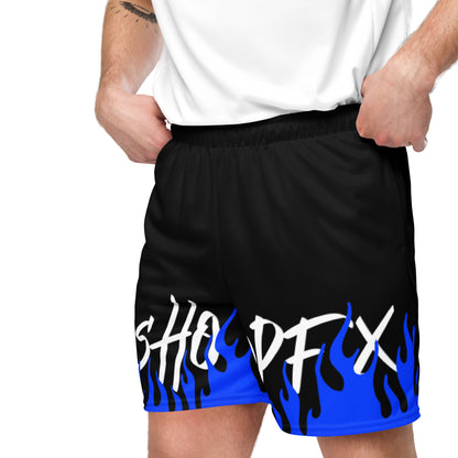 BLUE FLAME MESH SHORTS