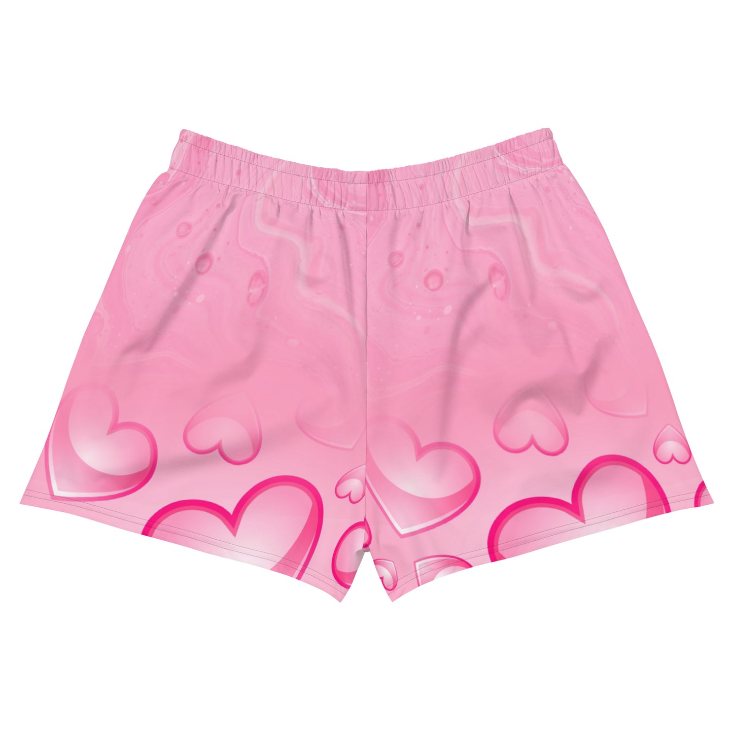 WOMENS PINK LOVE ATHLETIC SHORTS