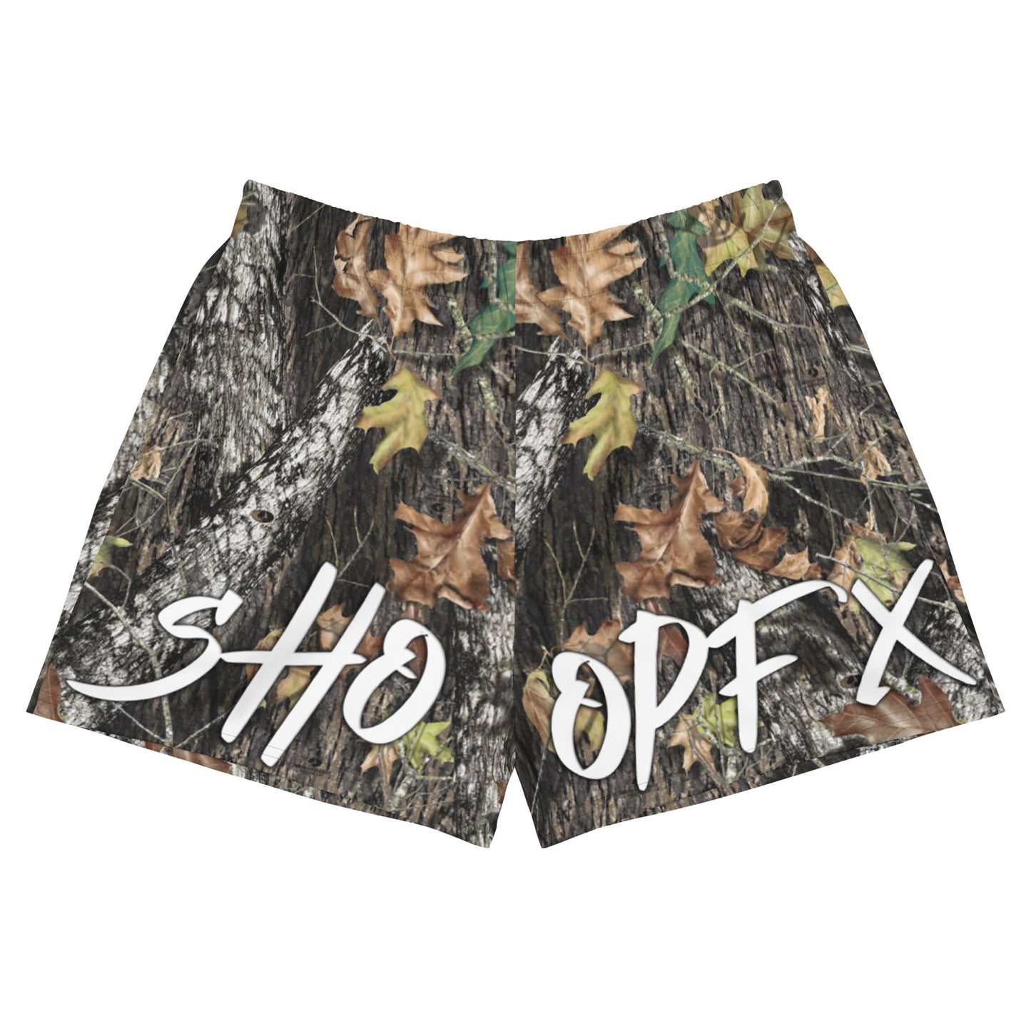 WOMENS NATURAL CAMO ATHLETIC SHORTS