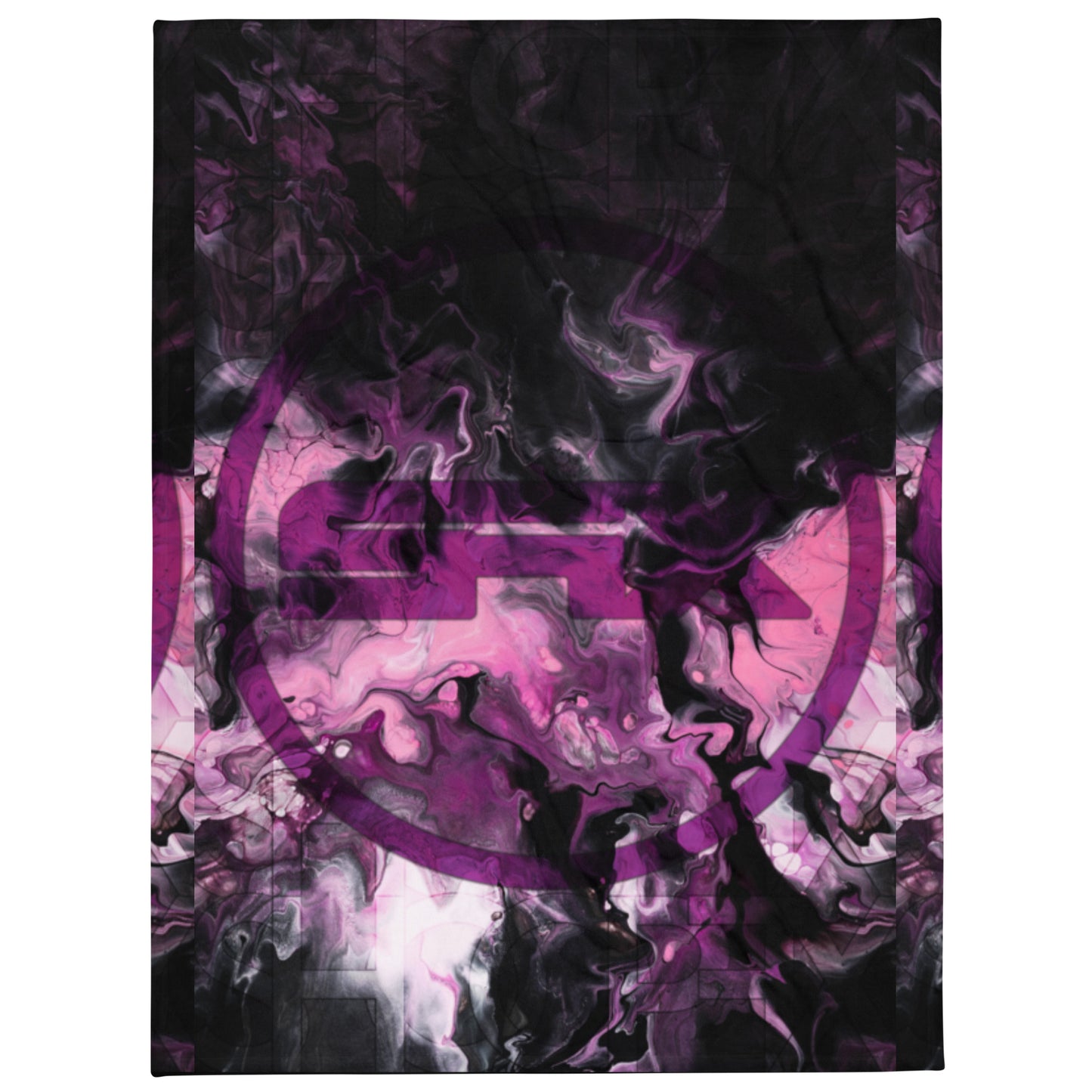 Pink Marble Throw Blanket